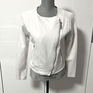 SUKO JEANS Moto Biker Jacket Stretch Lined Pockets, Size M